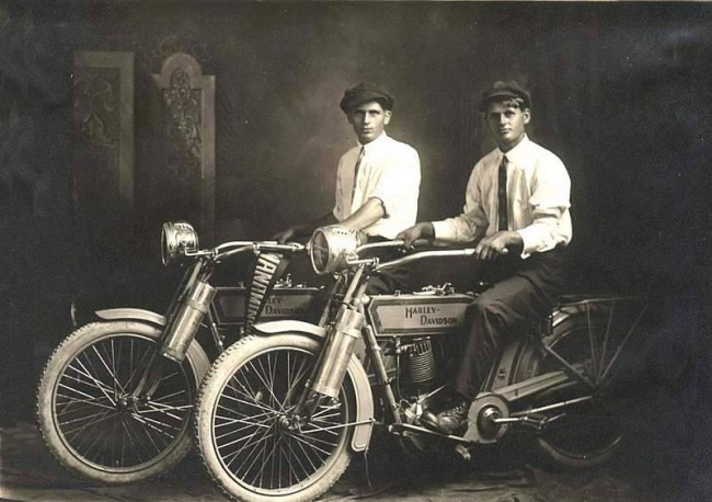 William and Harley Davidsons